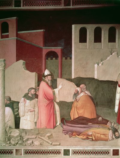 St. Sylvester resuscitating two dead Romans (detail) by Maso di Banco